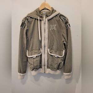 Vintage Energie Mens Large Army Style Cargo Jacket